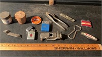 VINTAGE LIGHTERS, POCKET KNIFE, NUT CRACKER AND