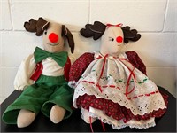 Vintage mr and Mrs reindeer