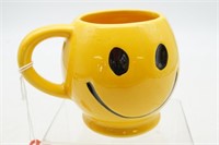 McCoy Yellow Smiley Face Mug Hairline Crack