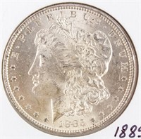 Coin 1885-O Morgan Silver Dollar Brilliant Unc.