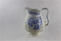 Semi Porcelain Smith Floyd Floral England Pitcher