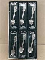 (12) pewter John F. Kennedy commemorative spoons