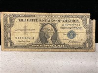 $1 Blue Letter Silver Certificate 1957