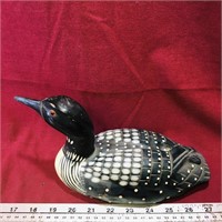 Painted Woodcarved Decorative Duck