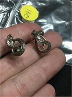 Vintage Sterling Silver Screw On Earrings