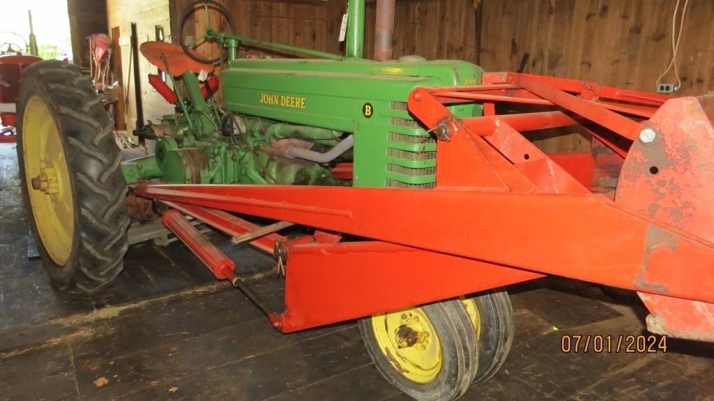 John Deere Model "b" Tractor With Loader