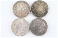 Lot of 4 Liberty Silver Dollars