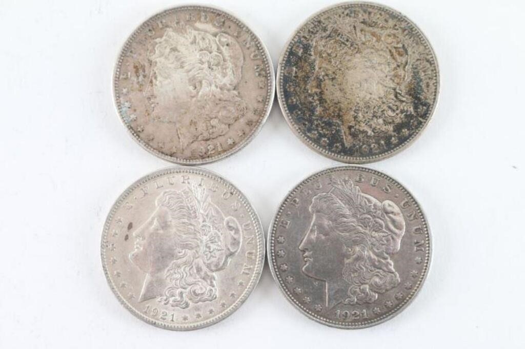 Lot of 4 Liberty Silver Dollars
