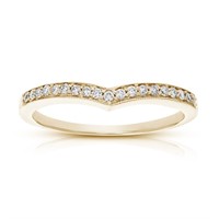 14K Yellow Gold Natural Diamond Wedding Band Ring