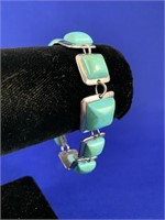 Vintage Costume Bracelet w Turquoise