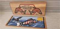 Vintage west coast art piece & salmon box