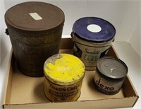 Flat of Lard & Shortening Tins