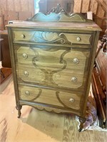 chest of drawers art deco style solid wood