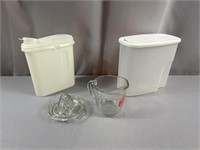 Kitchen Measeuring Cup, Tupperware Pitcher +