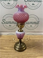 Fenton STYLE Cranberry Opalescent Hobnail Lamp