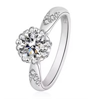 925S 1.0ct Moissanite Diamond Chanel Ring