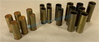Grouping of brass shotgun shells