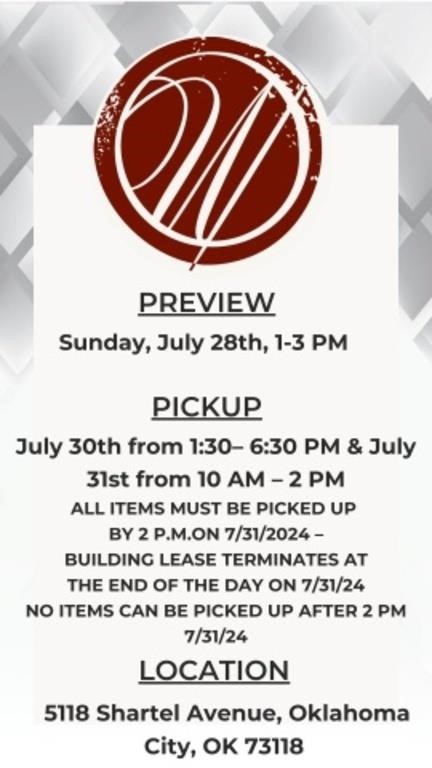 Preview & Pick Up Information