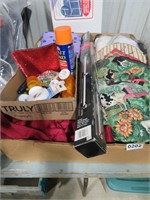 quilting material, sewing, curtain rod etc