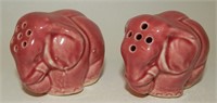 Vintage Pink Pottery Elephants