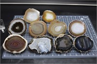 1lb 6oz Polished Agate Slabs (10)