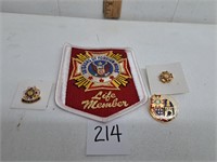 VFW Pins and Patch