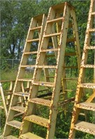 Double sided steel step ladder, 10' tall