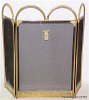 Vintage Brass Three Fold Spark Guard