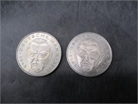 Pair of 2 Deutsche Mark Coins