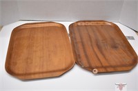 2 - Vintage wooden Trays
