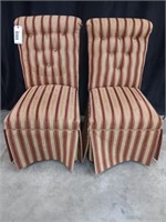 PAIR OF SKIRTED CHAIRS
