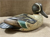 D. U. Hand painted wood decoy