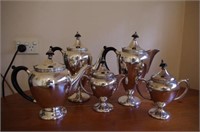 Silver plated 5 piece tea and coffee service