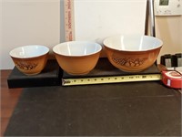 3pcs Pyrex mixing bowl set