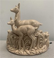 Vintage Mid Century Ceramic Deer Tv Lamp