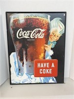 1995 Coca-Cola Tin Advertisement Sign