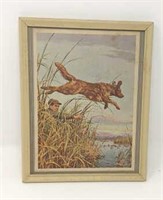 Golden Retriever & Hunter Picture, 7 3/4" x 9 3/4"