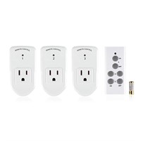 NEW 3PK Wireless Electrical Outlet Switch w/R/C