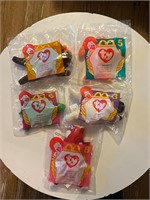 5 Teanie Beanie Baby's In The Packaging