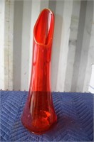 Red WV Glass Vase