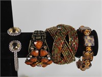 (4) Rhinestone & Beaded Bracelets