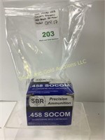SBR 458 SOCOM subsonic 258 gr. Qty 17