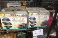 SOLAR WALKWAY LIGHTS, 1 NIB, 1 USED SET