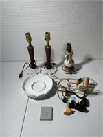 Vintage Lamps & Light Fixtures LOT