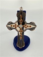 Art Deco Celluloid Cross Pendant