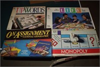 Board Games Lot: Monopoly, Life, UpWords, On