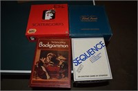 Board Game Lot: Scattergories, Sequence Backgammon