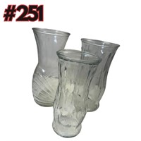 3 Vintage Glass Vases!