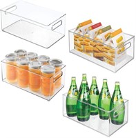 mDesign Deep Plastic Kitchen Storage Organizer 4pk