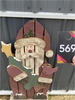 34" Wood Santa